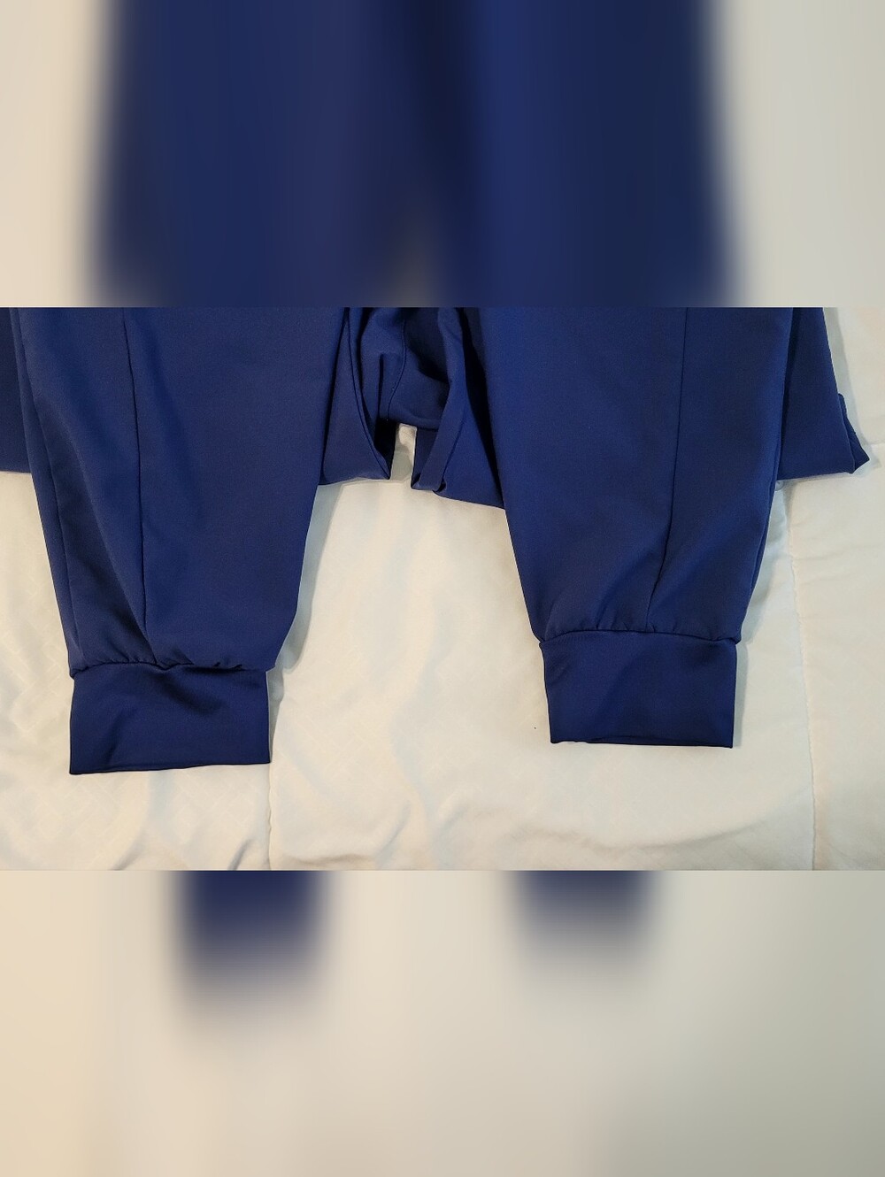 WonderWink Navy Maternity Jogger Pants with Support Panel - Picture 14 of 16